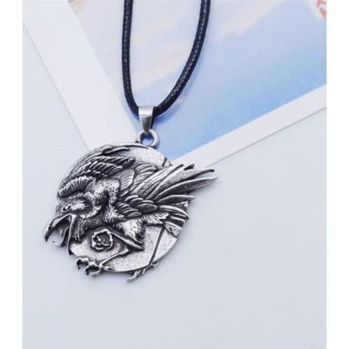12pcs Pagan Symbol Odin Raven Necklace Nordic Mens Viking Amulet Jewelry