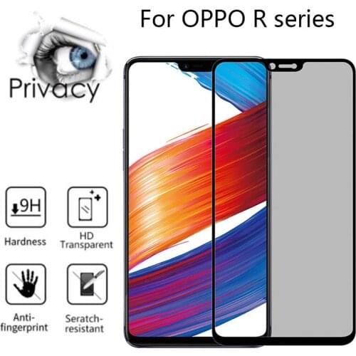 2Pcs Privacy Tempered Glass For OPPO R17 Pro R15X Anti-Peep Screen Protector Anti Glare 9H Film For OPPO R11S Plus R9S Plus