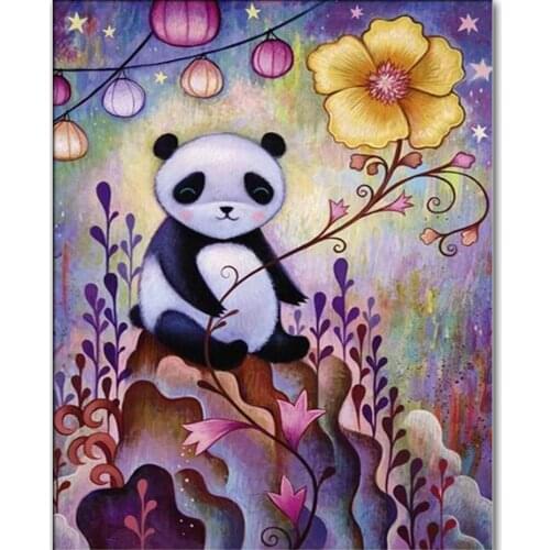 5D DIY Diamond Painting Kit Panda Diamond Embroidery Cross Stitch Animal Pictures Of Rhinestones Mosaic Craft Kit