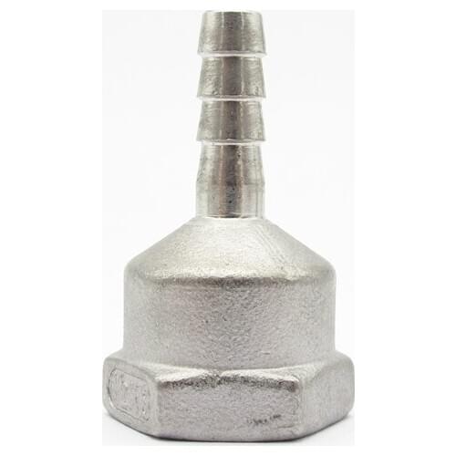 6/8/10/12/14/15/16/20mm Hose Barb x 1/4" 3/8" 1/2" 3/4" 1" BSP Female Thread 304 Stainless Steel Pipe Nipple Fitting Connector