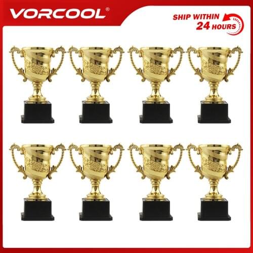 8pcs Award Trophy Cup Design Premium Statues Trophies Reward Cup for Sports Competition Celebrations Carnivals
