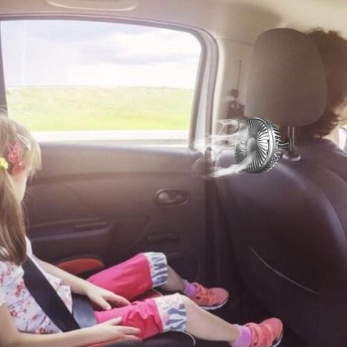 Car 12/24V USBCar Truck Excavator Fan Desktop Table Fan With Strong Wind Quiet Operation Portable Mini Fan For Office Bedroom