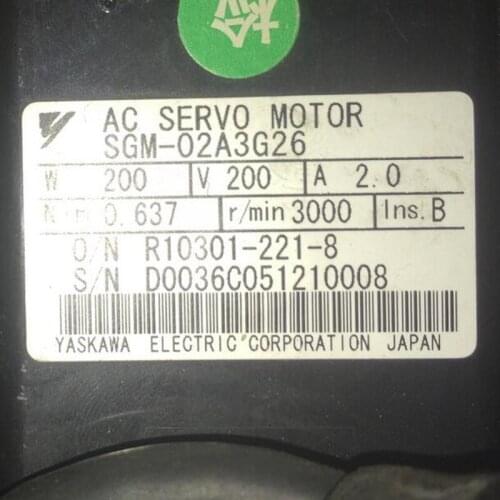 Used Tested Working AC SERVO MOTOR SGM-02A3G26