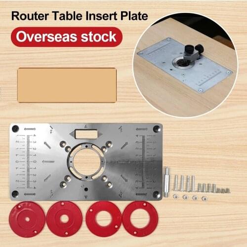 Carpinte Router Table Insert Plate Woodworking Benches Table Saw For Multifunctional Wood Plate Machine Engraving 4 Rings Tool