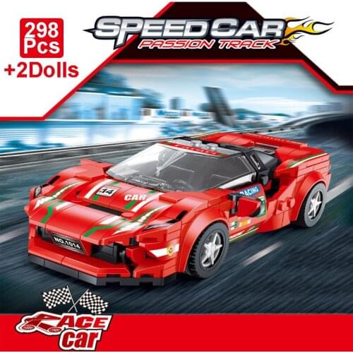 City Speed Champions Racing Car Model Building Blocks Creator Super Racers Sport Vehicle Figure Moc Bricks Toys Boys Kids Gift