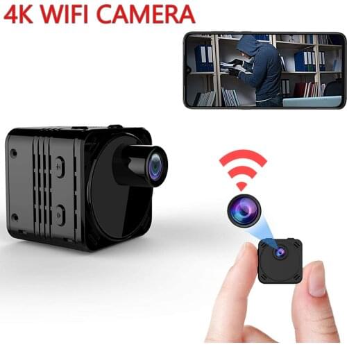 Ip Cam 4K Mini Camcorder Smart Wireless WiFi Camera P2P/AP Micro Cam Motion Detection Night Vision Cam suport Hidden tf card