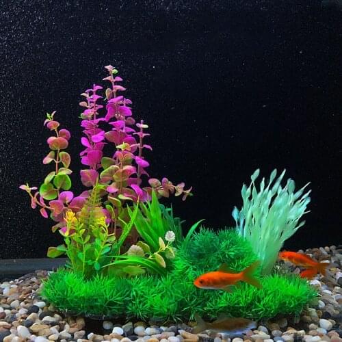 Artificial Aquatic Plant Aquarium Fish Tank Ornaments Underwater Green Water Combination Grass Landscape Decor