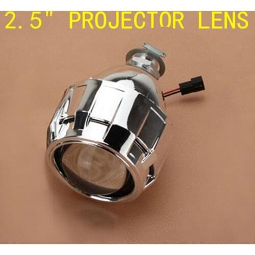 JX-LCLYL 1pc 2.5" Mini HID Bi-xenon Projector Lens H1 Car Headlight Chrome Shroud