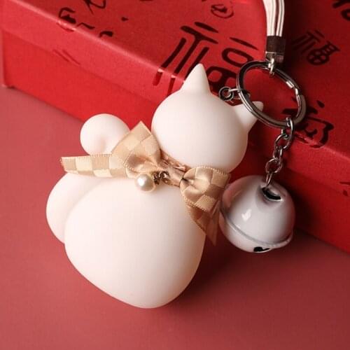 Pussy-cat Cartoon Cute Cat Kitten Keychain Pet Keyring Purse Decoration for Women Teen Girl Charm Gift