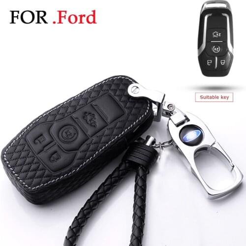 Zinc alloy key ring / black Car Key case for Ford Focus Fiesta Edge Escape Kuga Fusion Mondeo Ecosport Explorer Auto Accessories