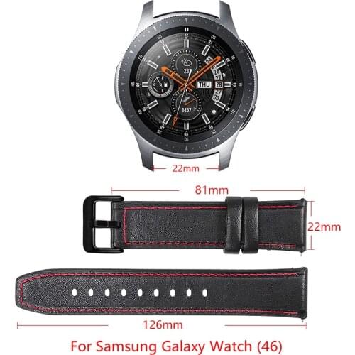 22mm 2in1 Leather /Silicone Strap for Samsung Galaxy watch 3 Active 2 Leather bracelet Business style Replacement Sport strap