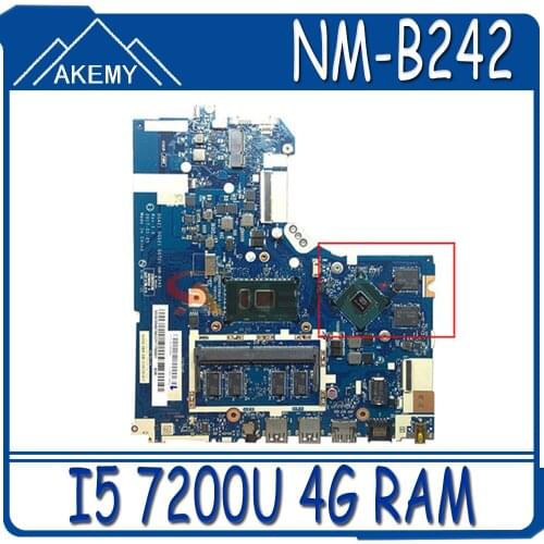Akemy DG421 GD521 DG721 NM-B242 For Lenovo 320-15ISK 520-15ISK Notebook Motherboard CPU I5 7200U DDR4 4G RAM 100% Test Work