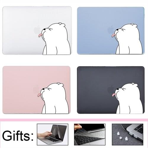 Sanmubaba Matte Crystal Case For Macbook Air Pro 11 12 13 15 16 Funda 2020 M1 Chip 13.3 inch Cute Bear Laptop Sleeve A2337 A2338