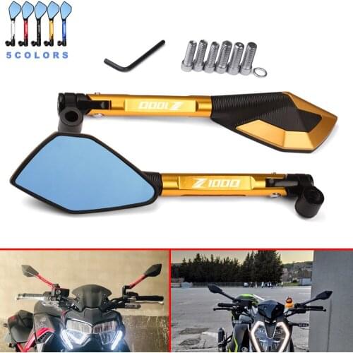 Motorcycle Rear View Mirrors Rearview Handlebar Mirror CNC Aluminum Accessories for Kawasaki Z1000 2017 2018 2019 2020 ALL YEAR