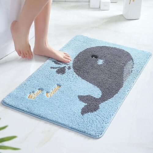 Cartoon design Bath Mat Different colour Classic Pattern Super Soft Absorbent Bathroom Door Mat bed room Non-slip Bath Rug Carp