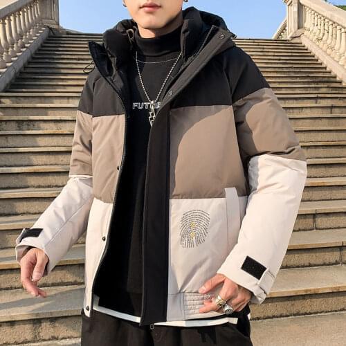 Men Filling Cotton Hooded Warm Thicken Jacket Autumn And Winter Casual Style Men’s Parkas Coats