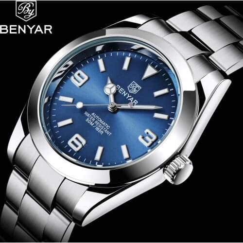 Benyar 2021 new mens automatic mechanical watch top brand mens watch fashion waterproof sports watch luxury relogio masculino