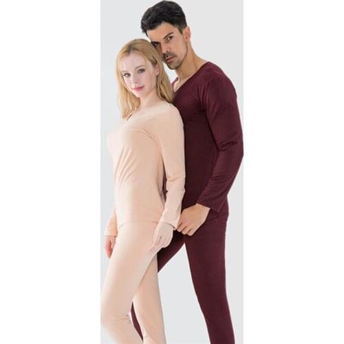 New 2021 Plus Velvet Thick Warm Thermal Underwear Set Long Johns For Male Female Home Clothing Men Woman Winter Pajamas Suit