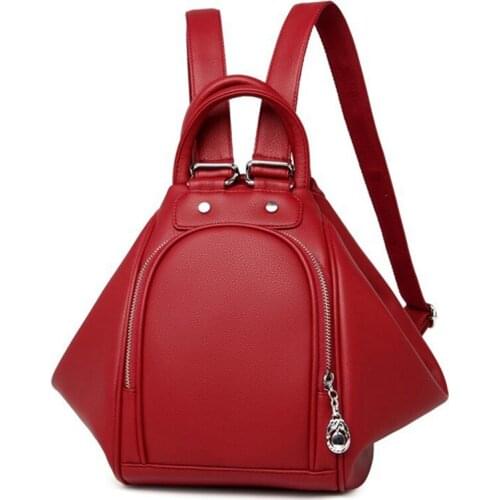 New Multifunctional Backpack Women 2021 Leather Shoulder Bags School Bag For Young Girls Travel Backpack Trendy Female Backpacks