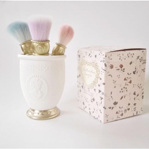 Ins French Womens Decorations for Home Make-up Brush Bucket Aristocratic Relief Portrait Desktop Finishing Brush Bucket