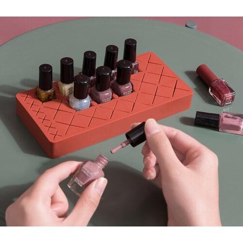 12 Grids Silicone Lipstick Storage Rack Desktop Cosmetic Box Creative Multi-grids Eyebrow Pencil Lip Gloss Organizer and Holder