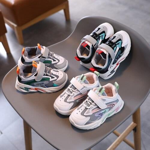 Autumn Children Casual Sport Shoes Fashion Breathable Knitting Soft Bottom Non-Slip Kids Sneakers for Boys Girls Toddler Shoes