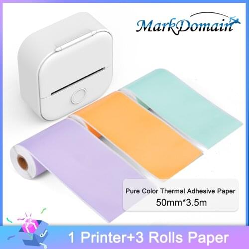 T02 Mini Portable Thermal Printer Portable BT 4.0 Thermal Photo Printer Wireless Inkless Mini Pocket Label Notes Printer Papers