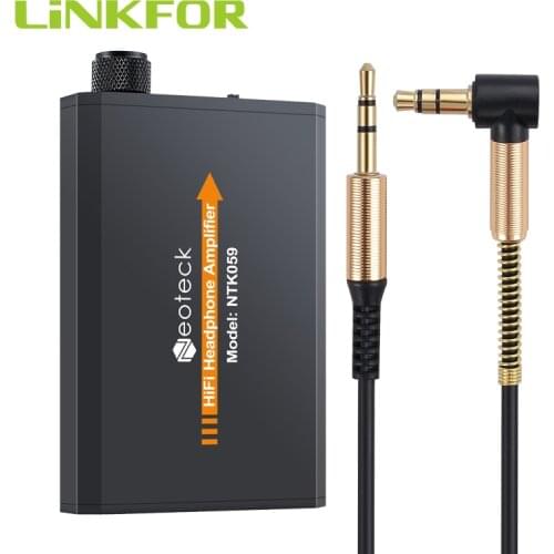 LiNKFOR Portable HiFi Earphone Headphone Amplifier 3.5mm AUX input Output for i phone Android phones PC With Audio Cable