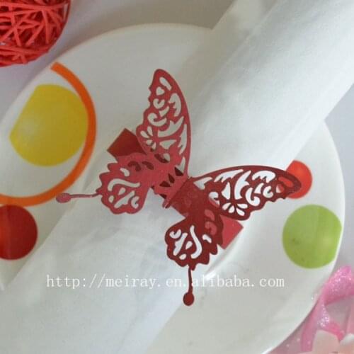 Butterfly party supplies, butterfly paper napkin rings for weddings