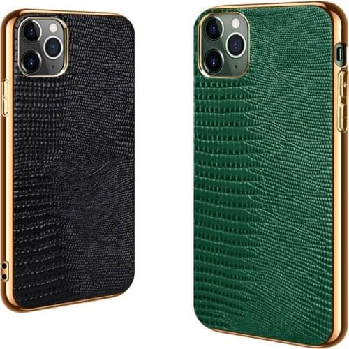 Genuine Leather Luxury Lizard Skin Shockproof Case Cover for iPhone 12 Pro Max 11 XS Max XR X