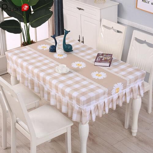 Tablecloth Rectangular Waterproof Elegant Table Cloths Household Tea Desk Universal Dust Cover All Inclusive Customized