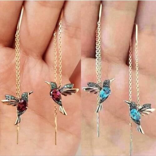 New Fashion Little Bird Drop Long Hanging Earrings for Women Elegant Girl Tassel Earring Stylish Jewelry Personality Gift