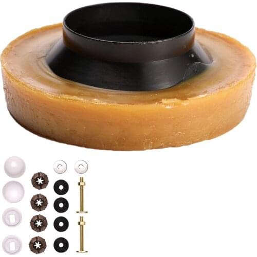 Universal Bowl Reinforced Odor Resistant Toilet Flange Ring Set Floor Outlet Drain Sealing Bathroom Wax Gasket Fitting Repairing