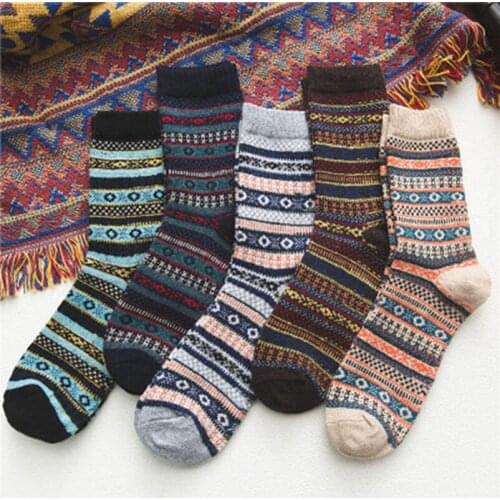 Urgot High Quality 5 Pairs Mens Warm Winter Socks Soft Cashmere Warm Sock Rabbit Wool Socks Winter Thermal Breathable Calcetines