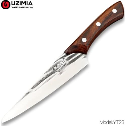 Handmade Forged 8Cr Steel Utility Knife Fruit Knife Meat Cleaver Slicer Knife Butcher Knives Kitchen Outdoor Camping Tools YT23