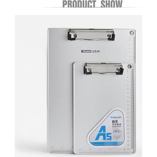 Aluminum alloy A4 A5 writing file board clips shatterproof menu folder office note board supplies C1085 C1086