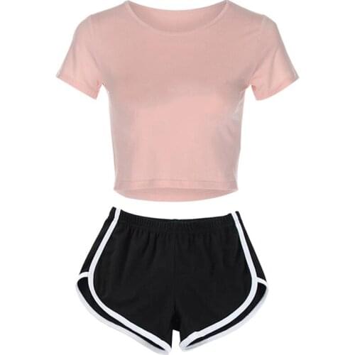 Women Summer Sport Set Gym Running Sportwear 2Pcs Sports Sexy Suit Rop Top Vest Bra Yoga Running Fitness Gym Pants Tracksuit