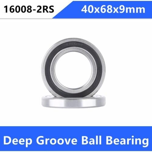 10pcs/lot 16008RS 16008-2RS 16008 2RS RS rubber sealed 40x68x9 mm Deep Groove Ball bearing 40*68*9mm