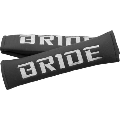 2pcs JDM Style BRIDE Red Cotton Seat Belt Cover Soft Harness Pads Shoulder Pad for Universal Car