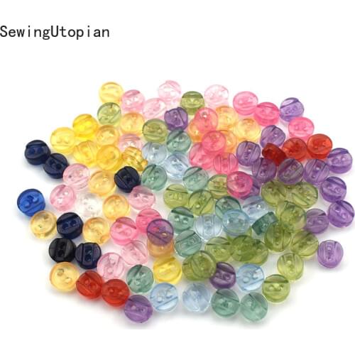200PCS 6mm Plastic Cartoon Buttons for Children Kids Clothing Sewing Buttons Scrapbooking Garment DIY Apparel Accessories