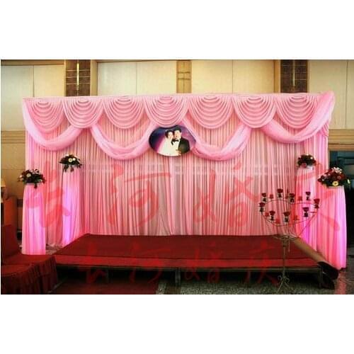 3m*6m Luxury Wedding Backdrop with Beatiful Swag Wedding drape and curtain wedding marriage decoration