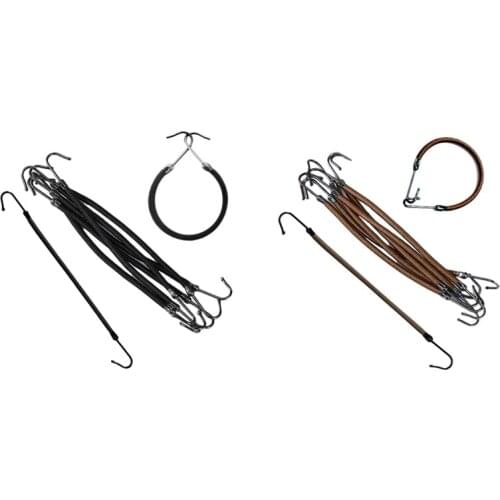 40 Pack Hair Hook Ponytail Holder with Hooks Elastic Hair Styling Rubber Bands Hair Rubber Bands Brown & Black