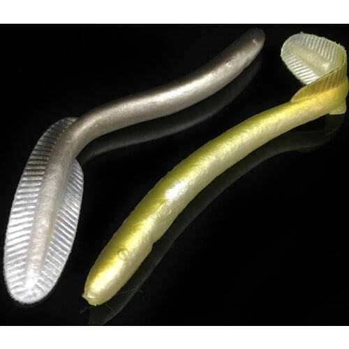 5pcs/lot Gold/Silver Color 10g 16cm Eel Loach Soft Fishing Lure Pesca Tackle Wobblers Fish Lures Carp Leurre Souple Soft Baits