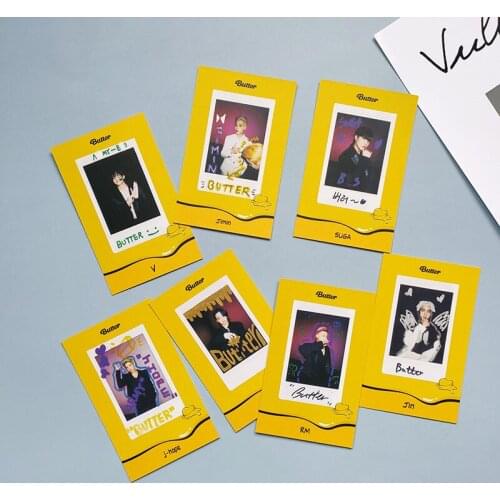 Kpop Album Photo Card Bangtan Boys Butter Collection Card Photocard Poster Self Made Paper Cards Lomo Cards Self Fan Gift