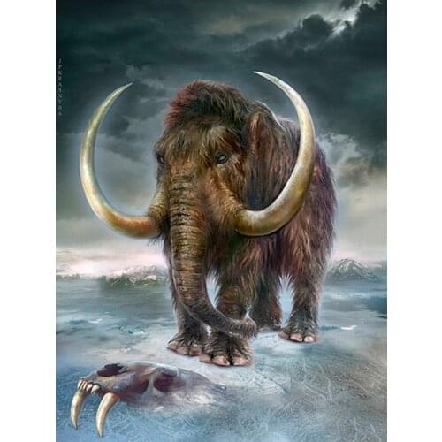 Diamond Embroidery Mammoth Picture Of Elephant Diamond Painting Square round drill Mosaic Cross Stitch Animal Wild boar A2146