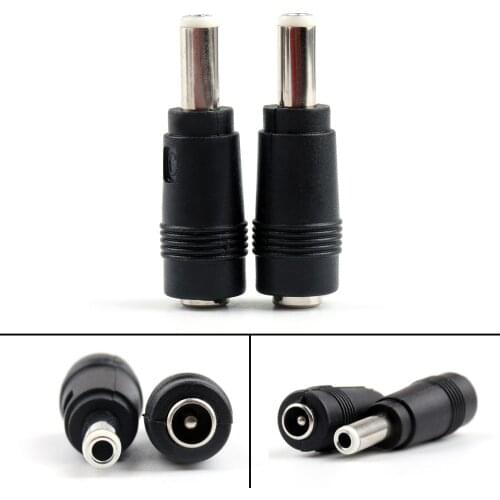 Artudatech 6 Pcs / 50 Pcs New Copper DC Power 5.5mmx2.1mm Female To 5.5mmx2.5mm Male Adapter