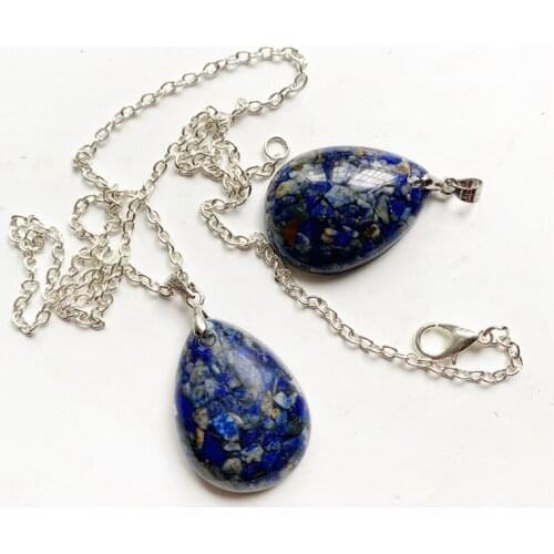 Lapis Lazuli Beads Chips Orgonite Energy Pendant Necklace Healing Natural StoneCrystal Necklace Jewelry Dropship