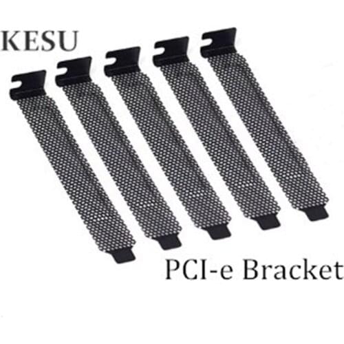 Black Computer Case Rear Slot PCI Bracket Blank Filler Cover Plate Cooling and dustproof ventilation cover with Screw