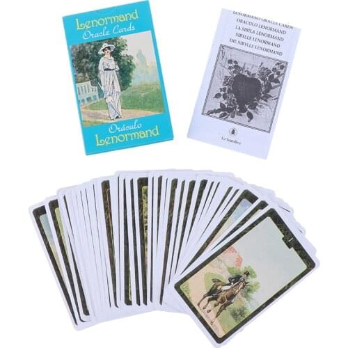 Dropshipping 2021 HOT SALE! 44 Pcs Lenormand Oracle Cards English Version Board Game Tarot Deck Cards Support