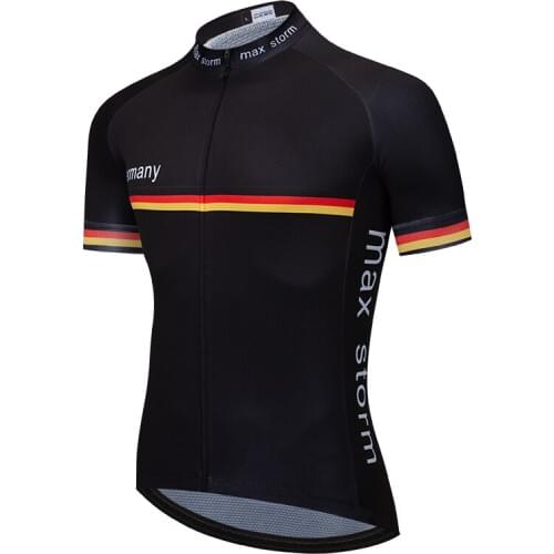 Cycling Jersey 2019 Germany Black New Team Customized Road Mountain Racing Top Bike Jersey Maximum Storm